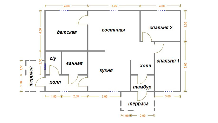 проект дома из профилированного бруса