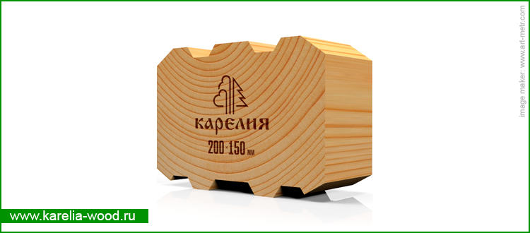 брус профилированный 200х150 мм