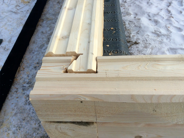 стыковка профилированного бруса